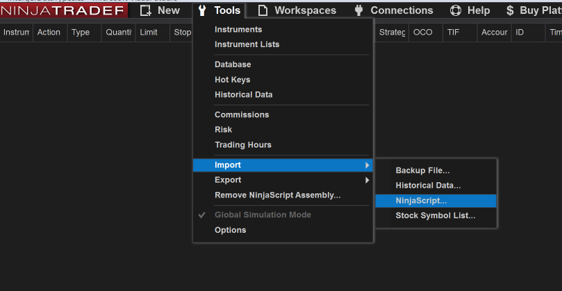 import NinjaScript